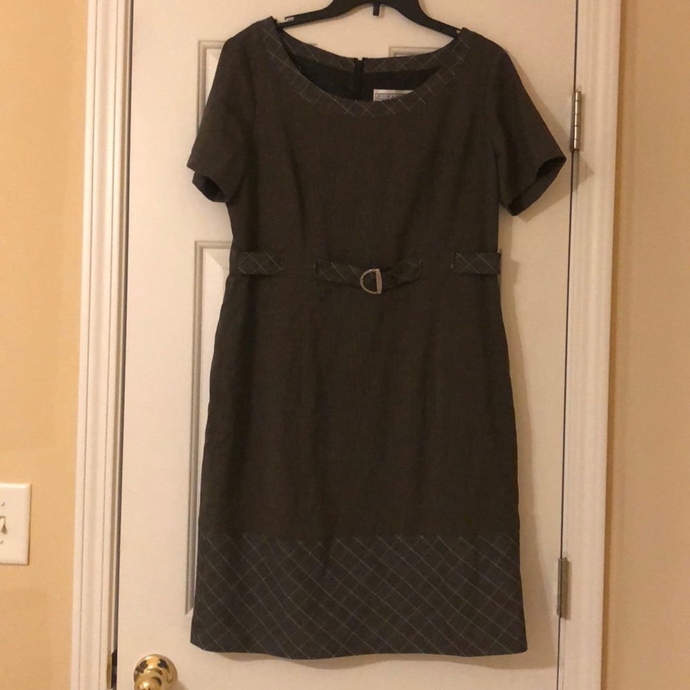 Ladies professional dress with belted waist